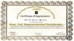 Assoc. Prof. Nagamaniammai Govindarajan_Certifcate of Appreciation